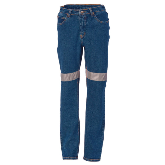 Ladies Taped Denim Stretch Jeans CSR R/Tape