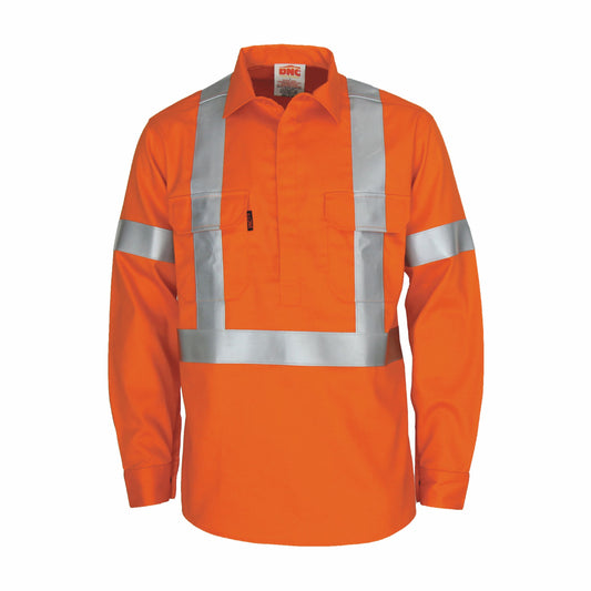 Patron saint flame retardant arc rated closed front shirt with "X" back LOXY F/R R/tape - L/S