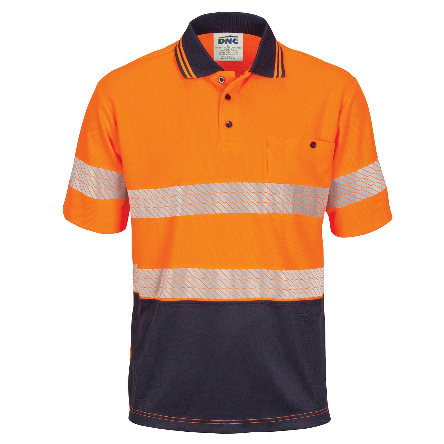 HIVIS Segment Taped Mircomesh Polo - Short Sleeve