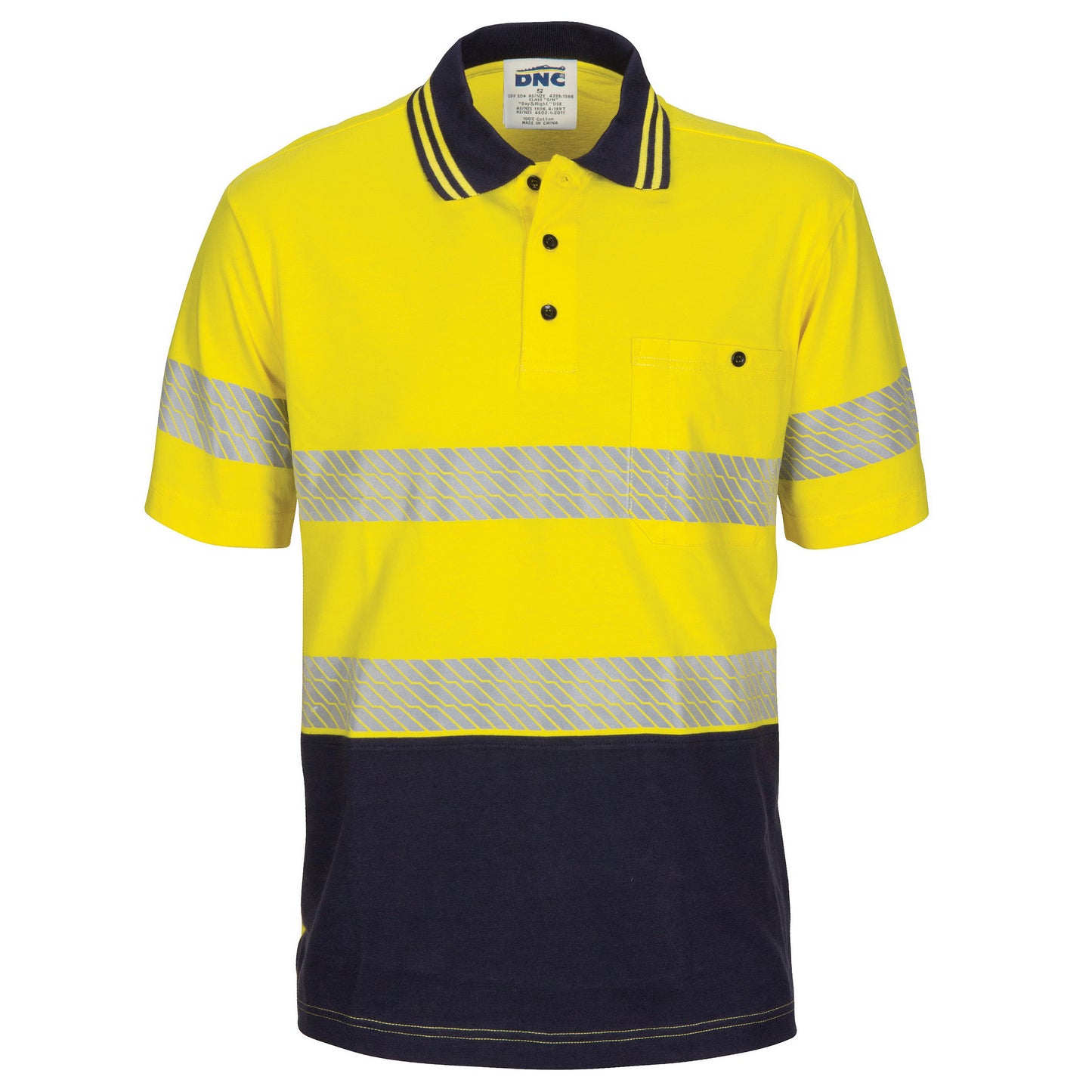 HIVIS Segment Taped Cotton Jersey Polo - Short Sleeve