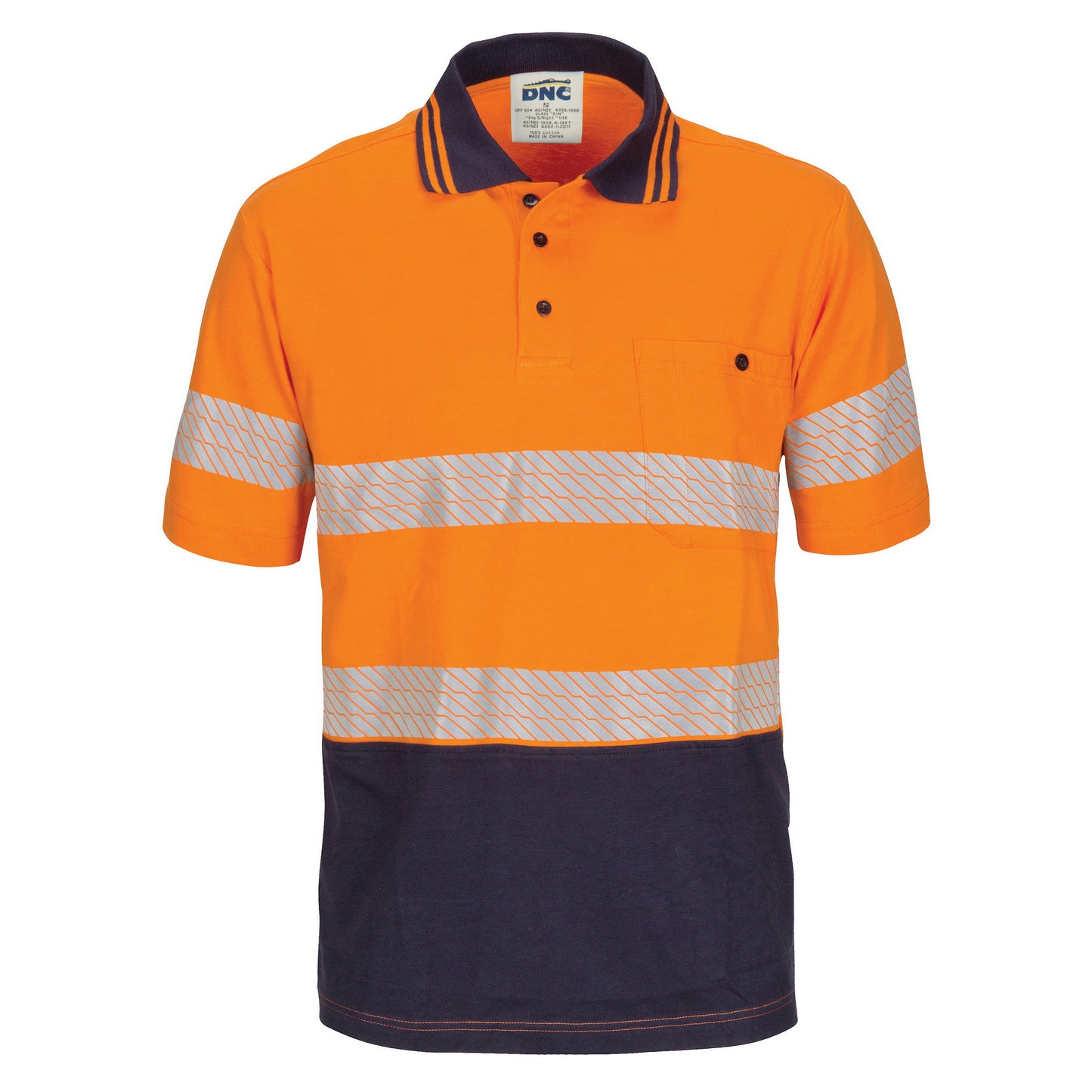 HIVIS Segment Taped Cotton Jersey Polo - Short Sleeve