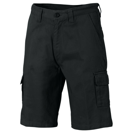 Cargo Shorts Cotton Drill Black 102R