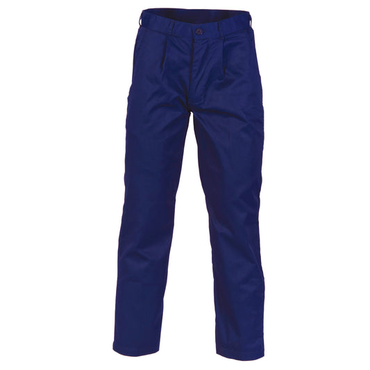 Polyester Cotton Pleat Front Work Pants